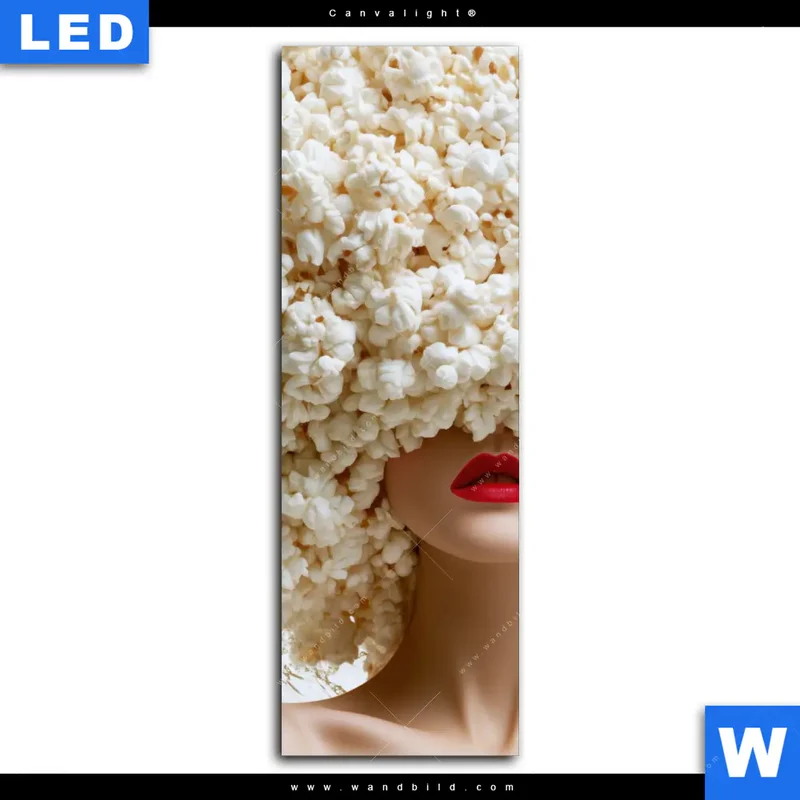 Canvalight® Leuchtbild | Crazy Popcorn Hair | Schmal