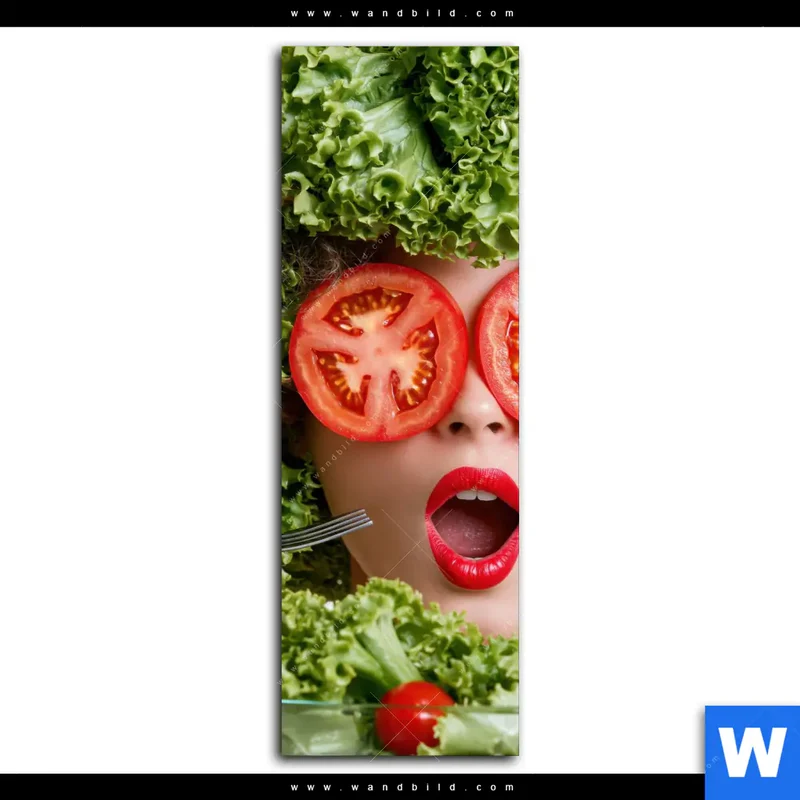 Alu-Dibond Bild | Salat Diva | Schmal