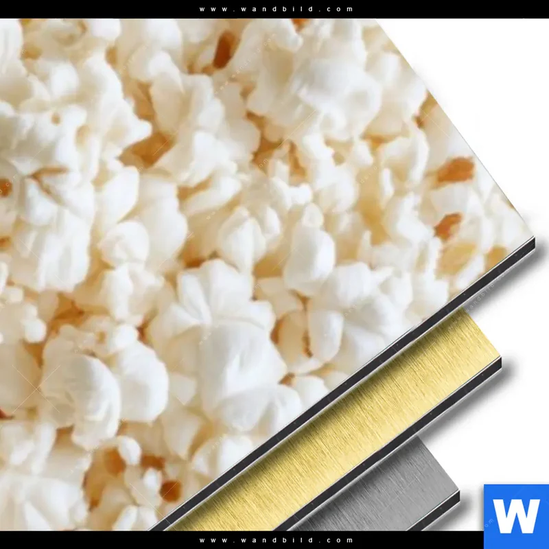 Aluminiumbild gebürstet | Crazy Popcorn Hair | Schmal