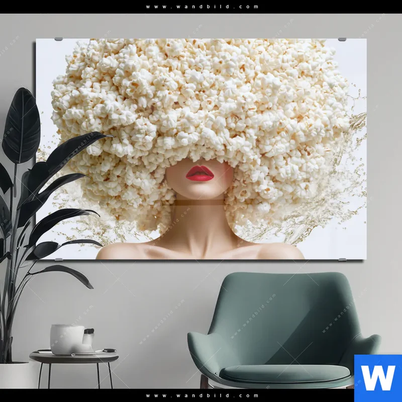 Acrylglasbild | Crazy Popcorn Hair | Querformat