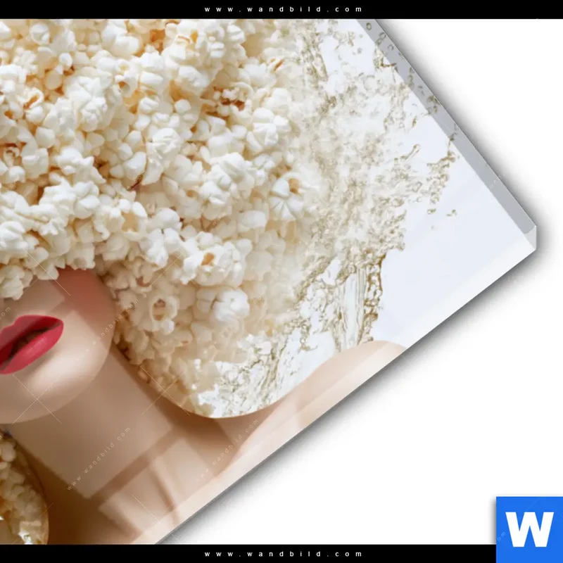 Acrylglasbild | Crazy Popcorn Hair | Querformat