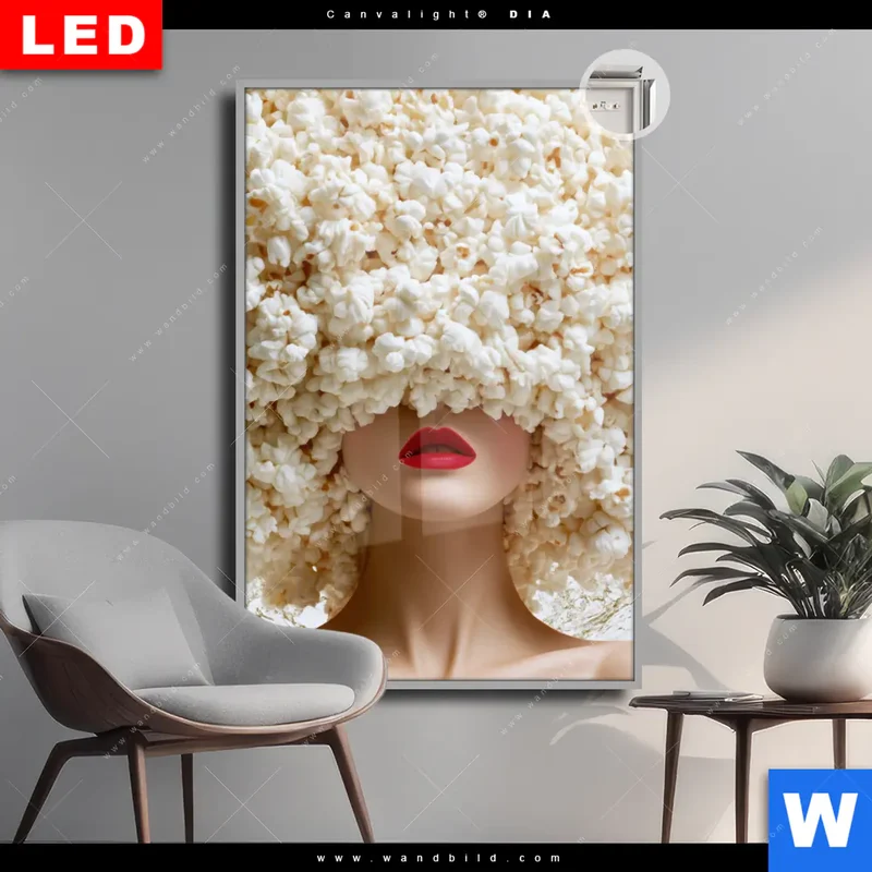 Leuchtbild Acrylglas Canvalight® DIA | Crazy Popcorn Hair | Hochformat