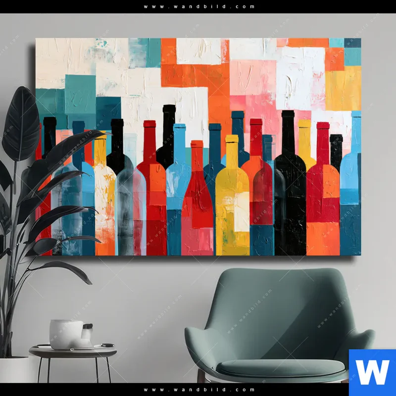 Leinwandbild | Bunte Weinvielfalt | Querformat