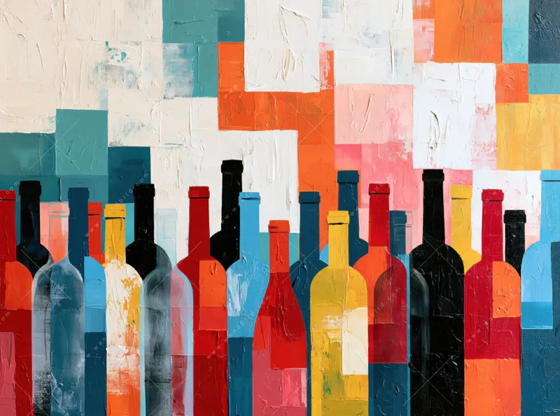 Leinwandbild | Bunte Weinvielfalt | Querformat