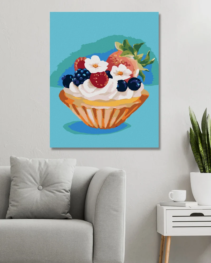 Diamond painting - TÖRTCHEN MIT OBST (MYROSLAVA WOLOSCHUK)
