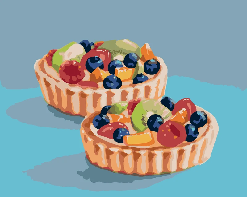 Diamond painting - TÖRTCHEN MIT OBST 2 (MYROSLAVA WOLOSCHUK)
