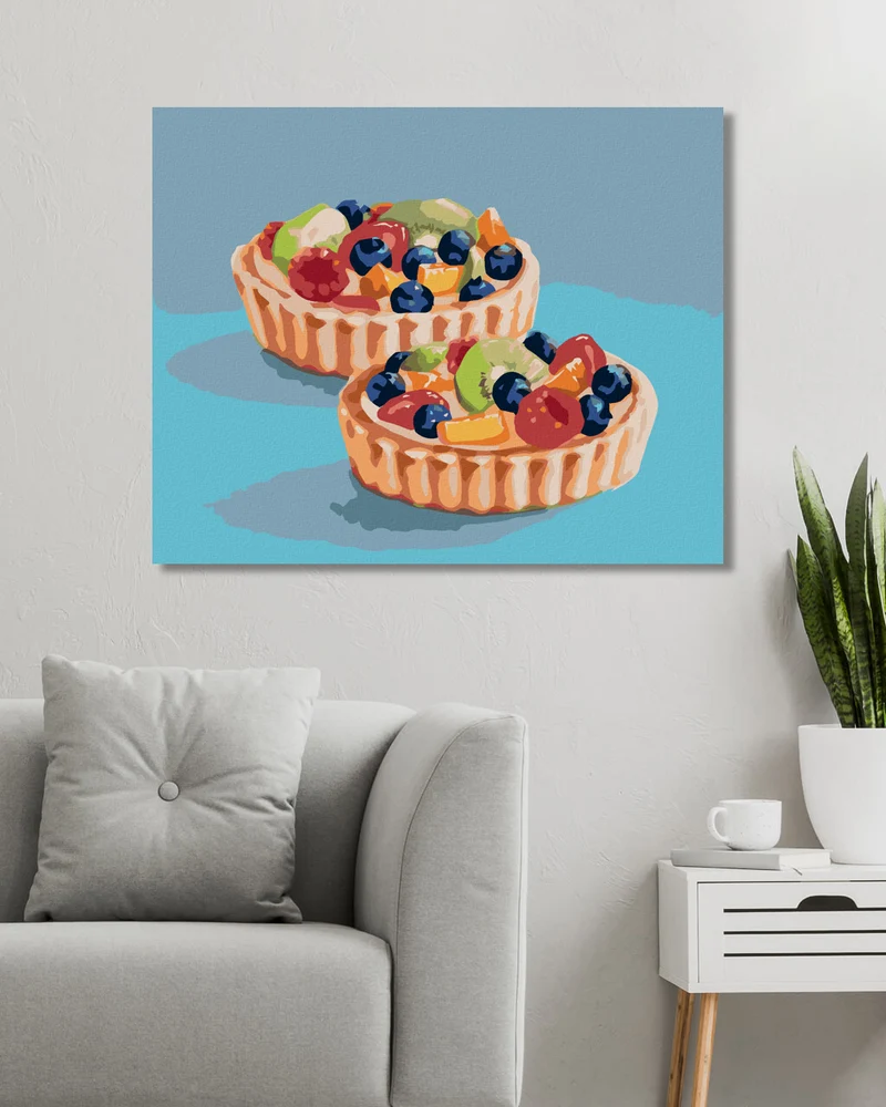 Diamond painting - TÖRTCHEN MIT OBST 2 (MYROSLAVA WOLOSCHUK)