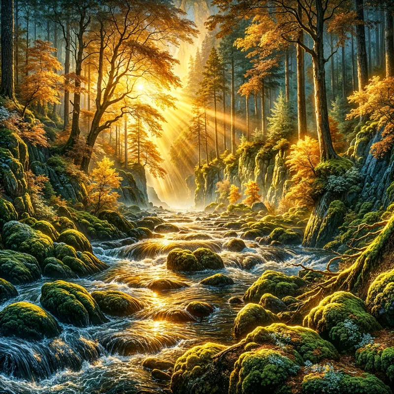 5D Diamond Painting – Tal des goldenen Morgens