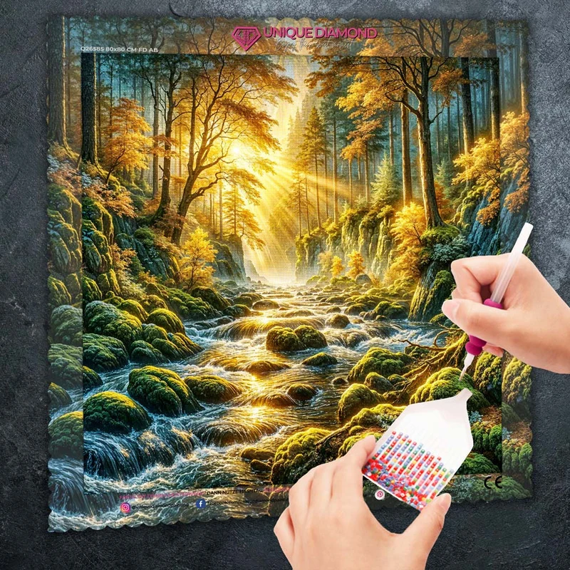 5D Diamond Painting – Tal des goldenen Morgens