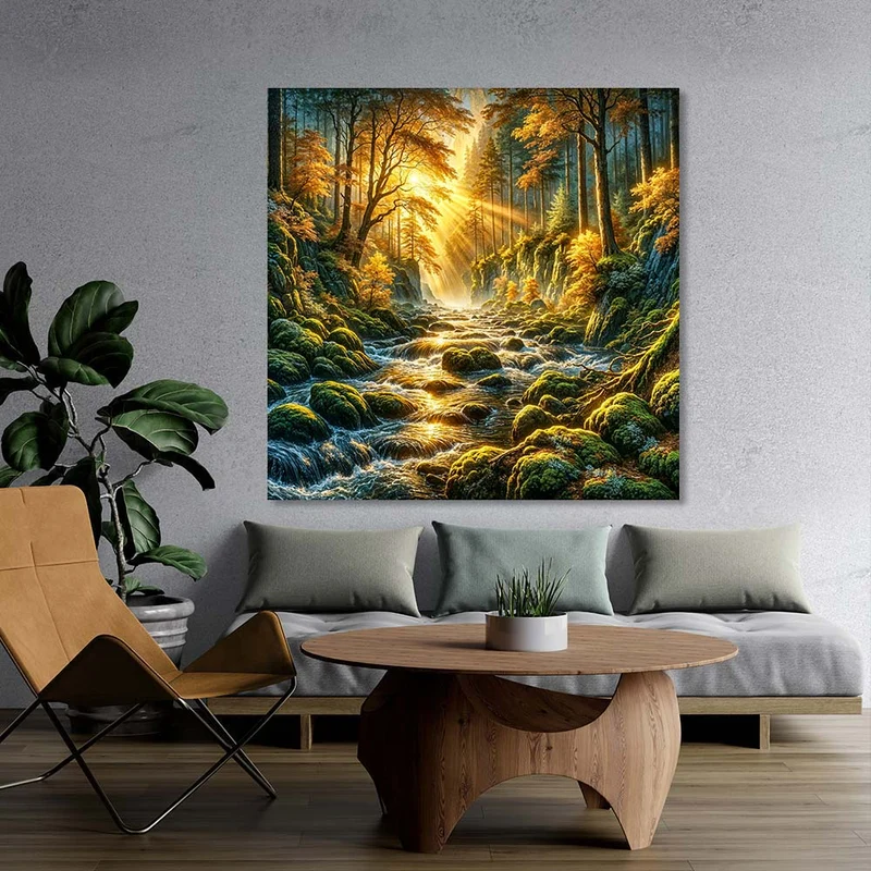5D Diamond Painting – Tal des goldenen Morgens