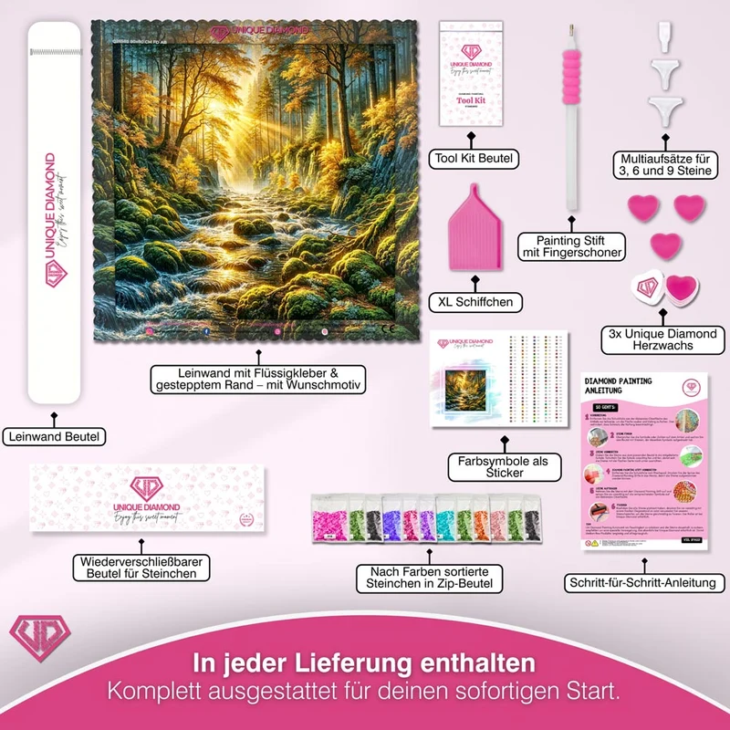 5D Diamond Painting – Tal des goldenen Morgens