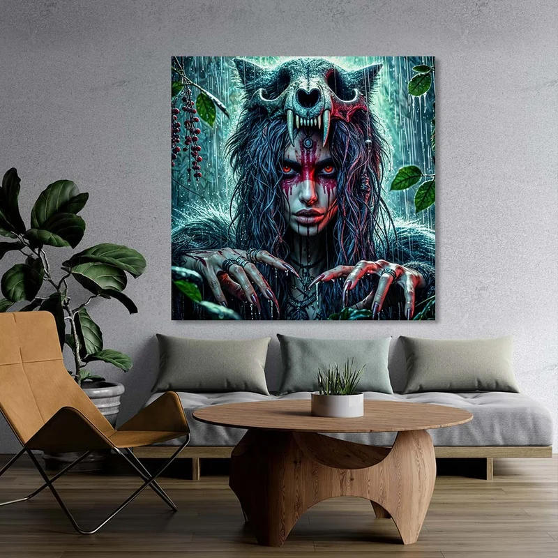 5D Diamond Painting – Bloodmoon Huntress
