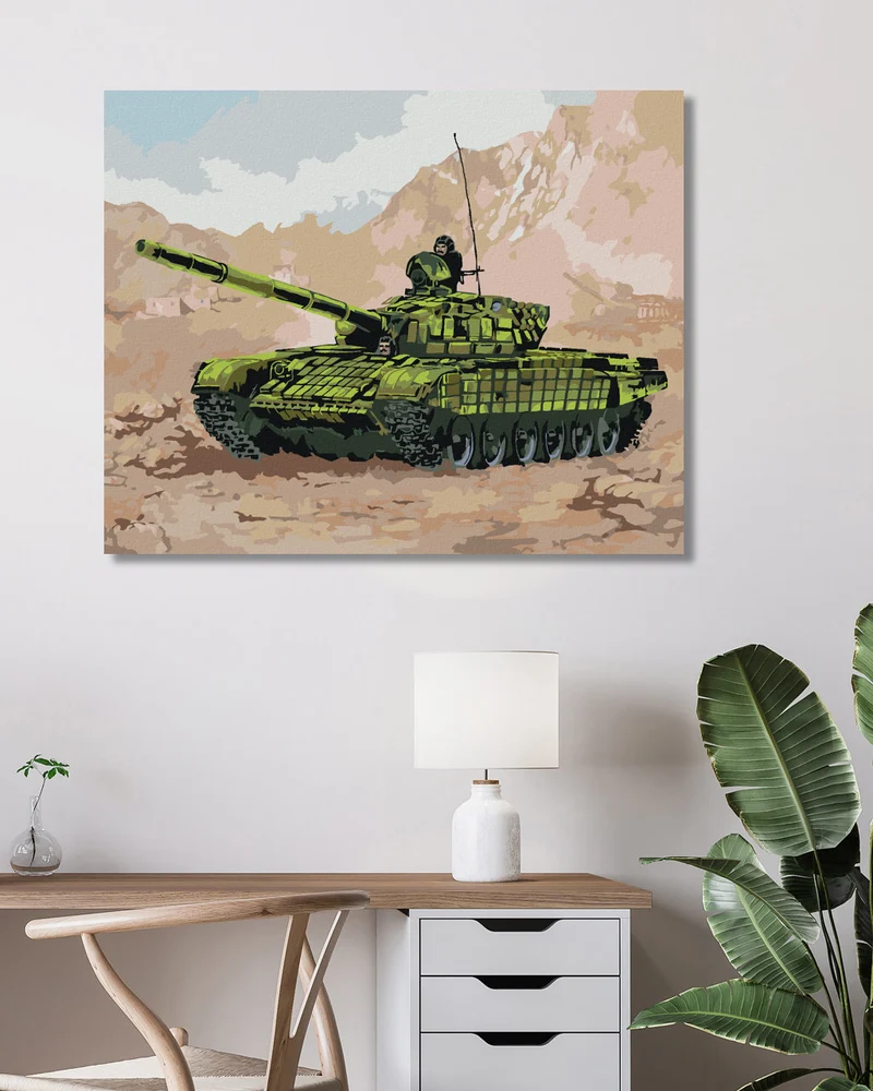 Diamond painting - PANZER IM KRIEG IN DEN BERGEN