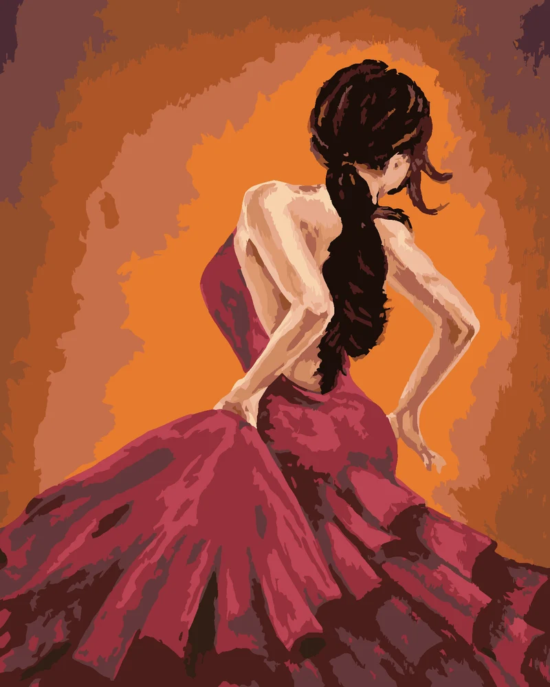 Diamond painting - TÄNZERIN TANZT FLAMENCO
