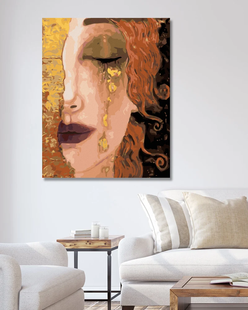 Diamond painting - GOLDENE TRÄNEN EINER FRAU
