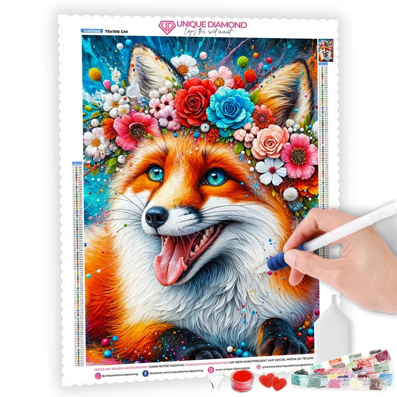 5D Diamond Painting – Farbenfuchs Flora