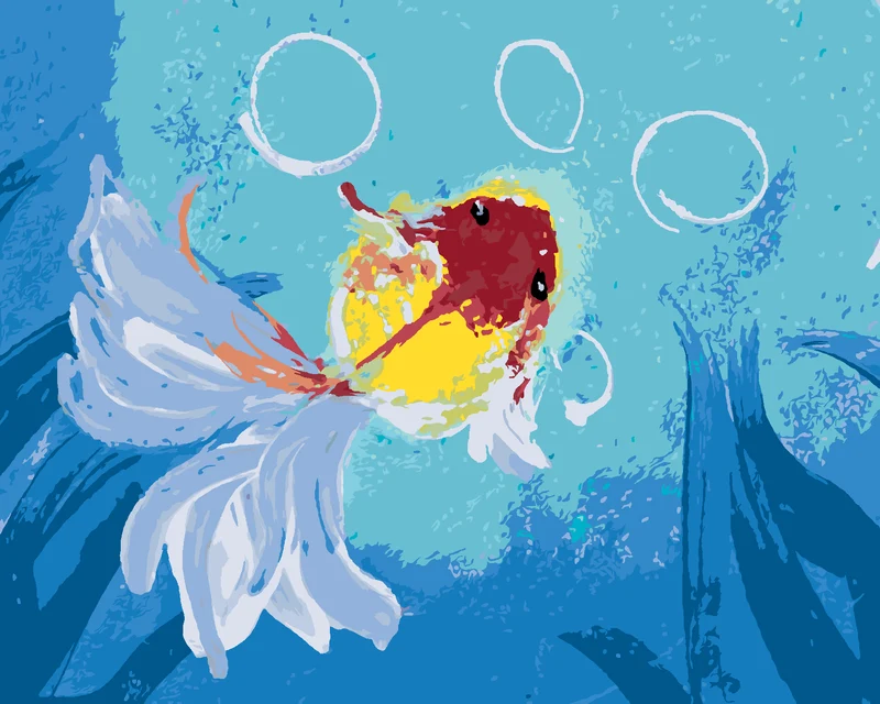Diamond painting - GOLDFISCH IM MEER