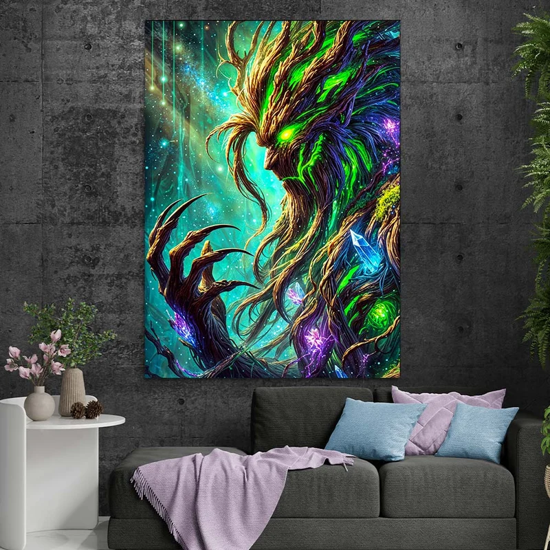 5D Diamond Painting – Kristallwächter der Tiefenwurzeln