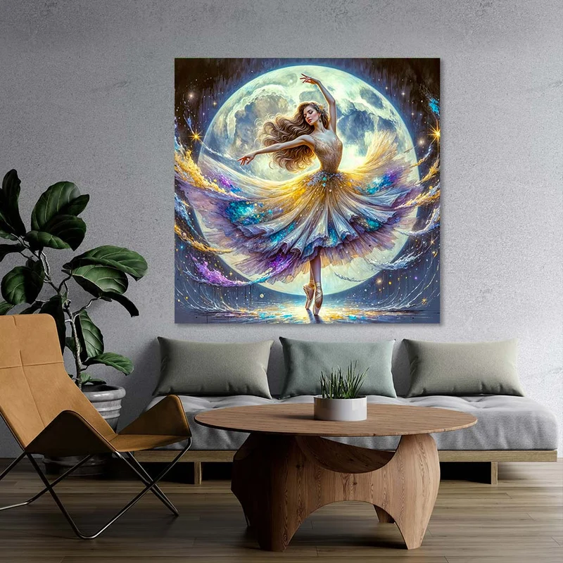 5D Diamond Painting – Tanz im Licht des Mondes