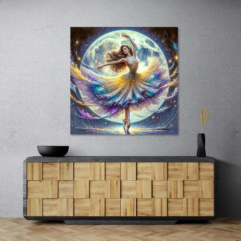 5D Diamond Painting – Tanz im Licht des Mondes