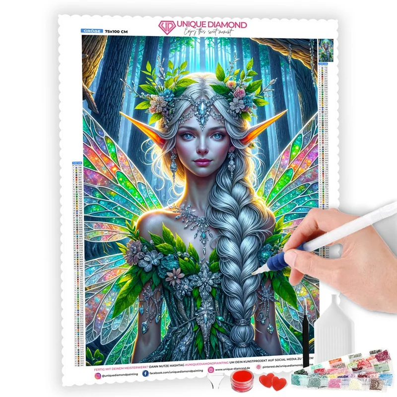 5D Diamond Painting – Lumina, Königin des Sternenwaldes