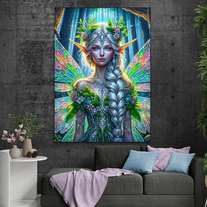 5D Diamond Painting – Lumina, Königin des Sternenwaldes