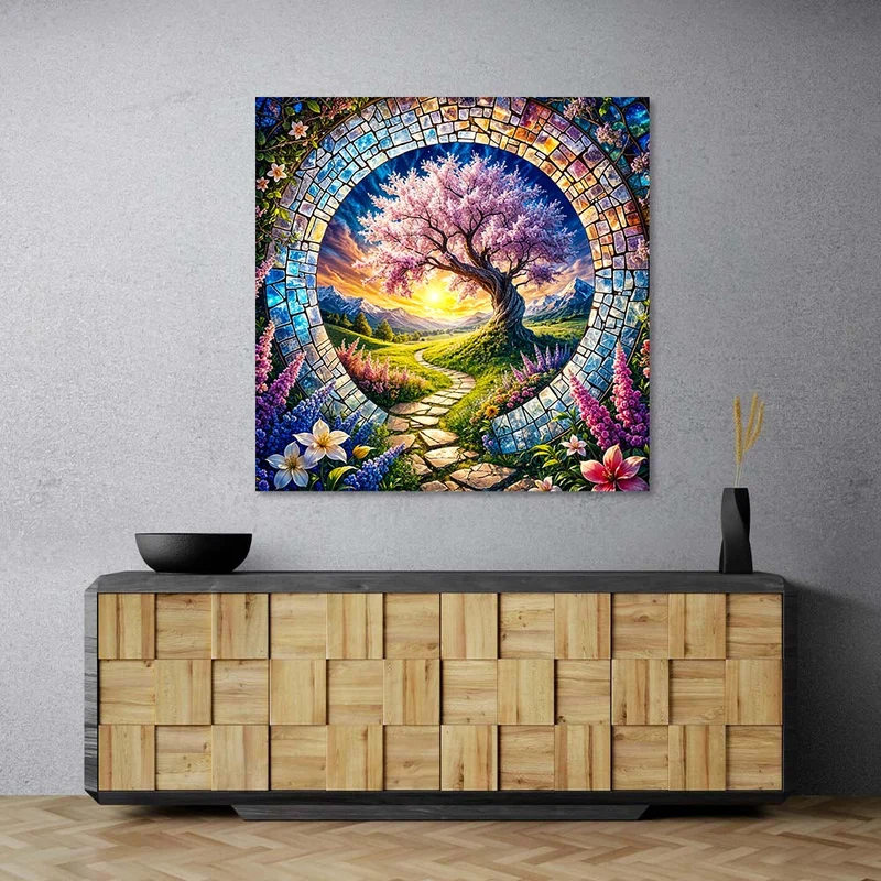 5D Diamond Painting – Tor zur Blütenwelt