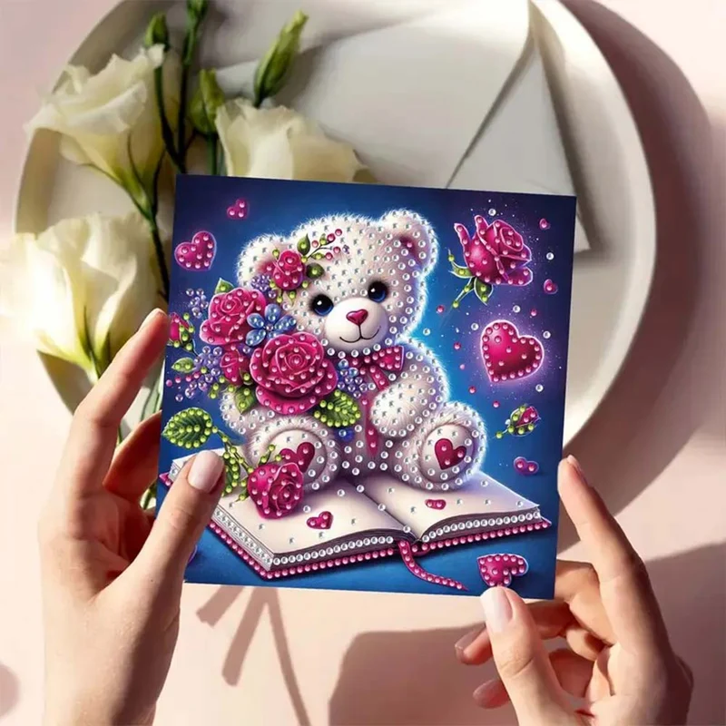 5D Diamond Painting Grußkarten – Liebenswerte Teddybären