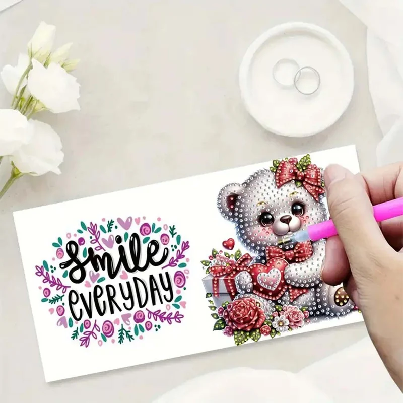 5D Diamond Painting Grußkarten – Liebenswerte Teddybären