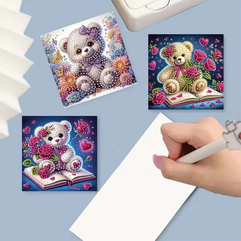 5D Diamond Painting Grußkarten – Liebenswerte Teddybären