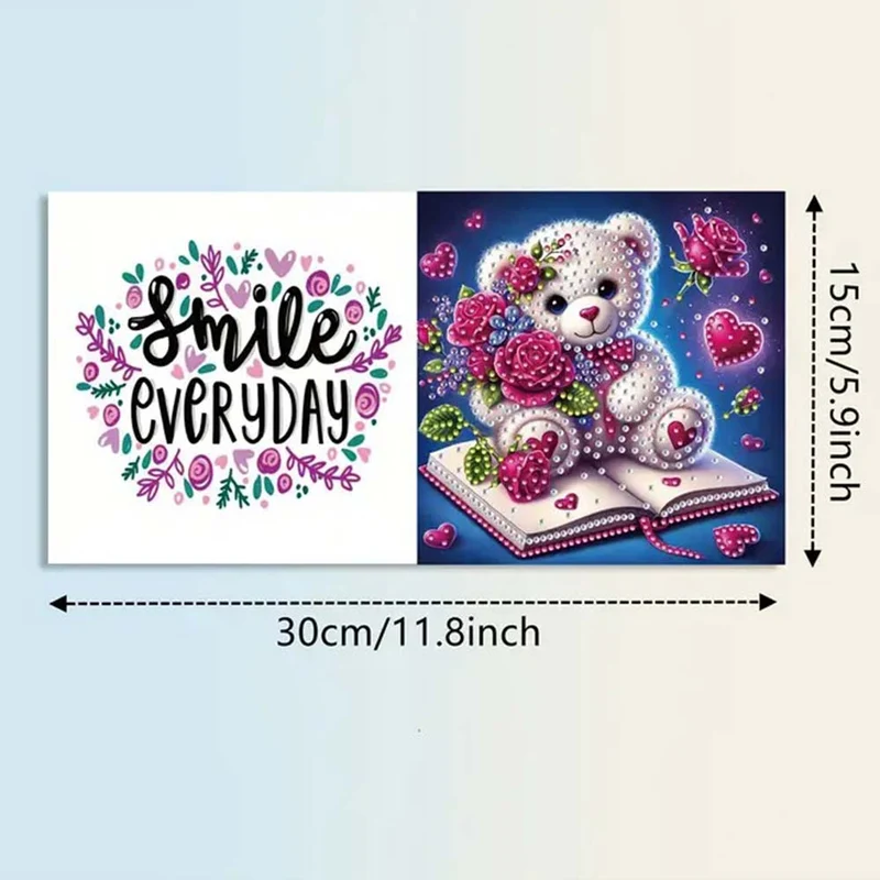 5D Diamond Painting Grußkarten – Liebenswerte Teddybären