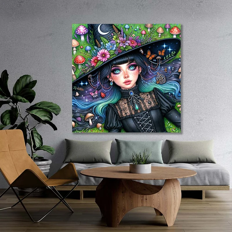 5D Diamond Painting – Elfenhexe im Zaubergarten