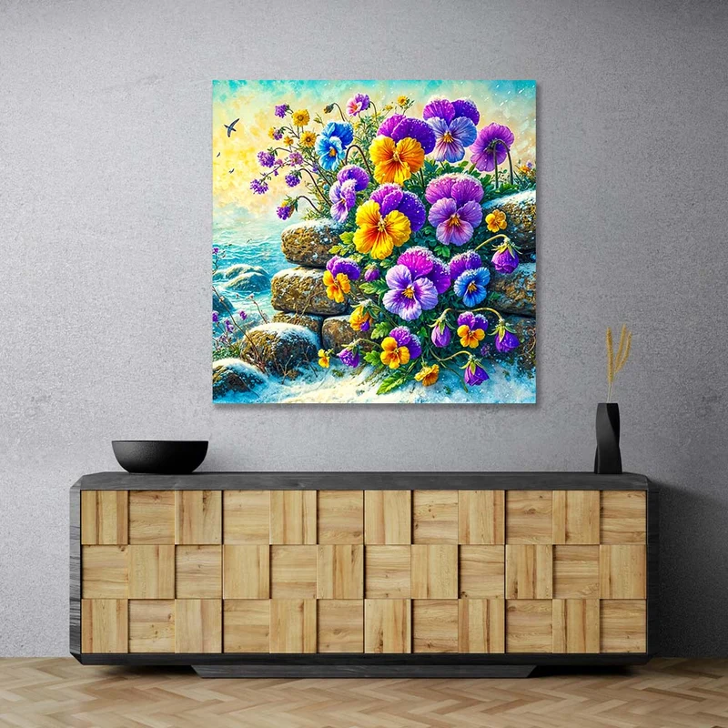 5D Diamond Painting – Eisblüten am Morgenmeer
