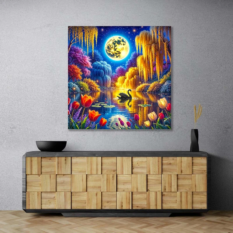 5D Diamond Painting – Nocturne des Schwarzen Schwans