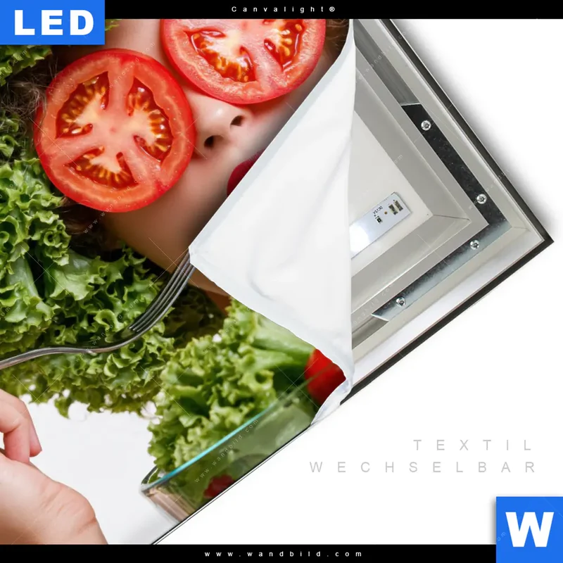 Canvalight® Leuchtbild | Salat Diva | Quadrat