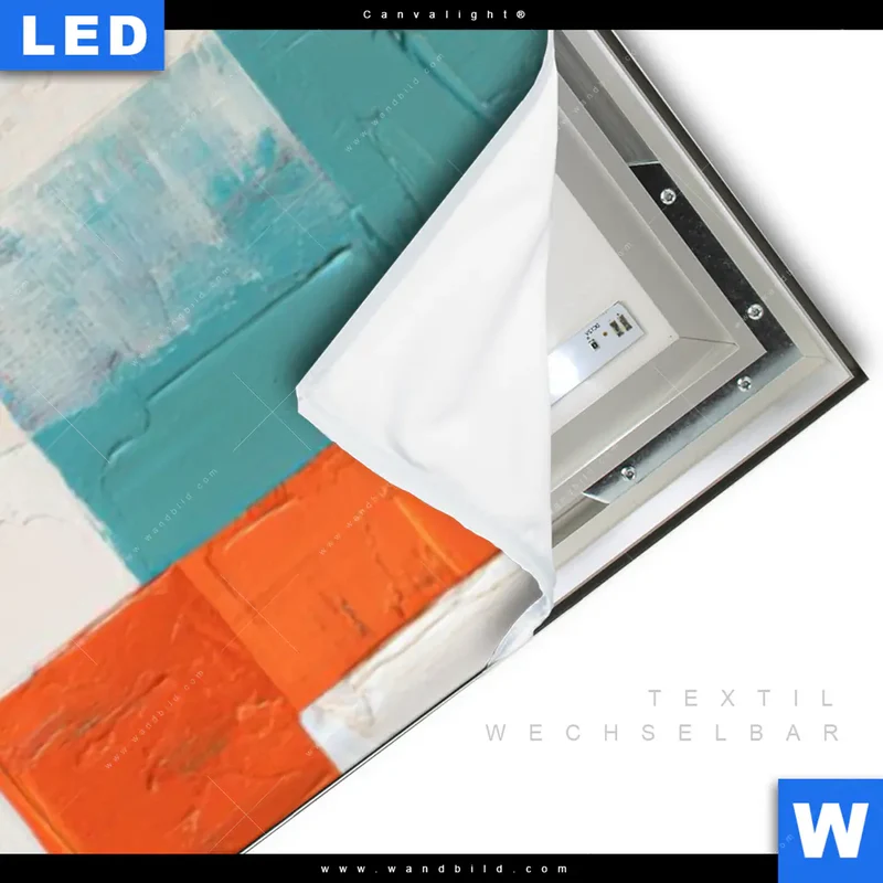 Canvalight® Leuchtbild | Bunte Weinvielfalt | Schmal