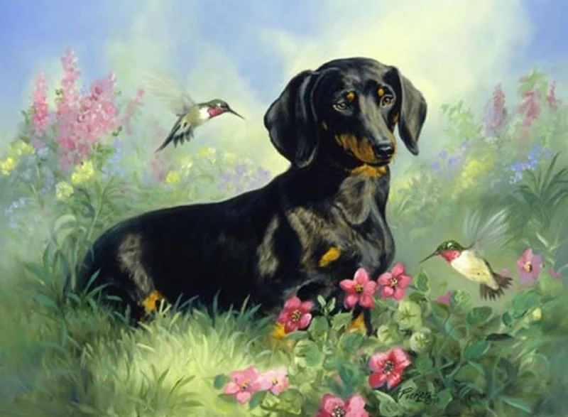 Dogs And Flowers PIX-139