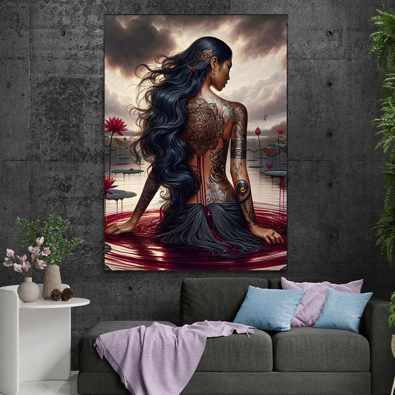 5D Diamond Painting – Göttin der Schattenblüte