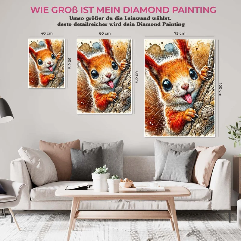 5D Diamond Painting – Frecher Waldbewohner