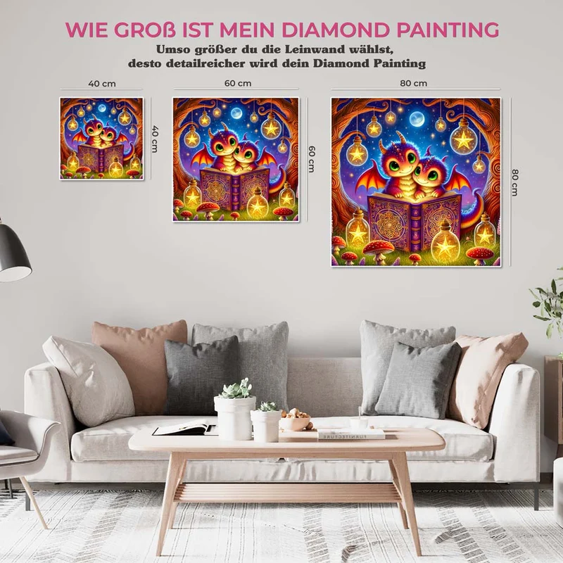 5D Diamond Painting – Drachenmärchen im Sternenwald