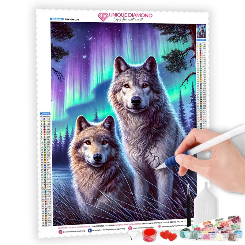5D Diamond Painting – Wächter der Nordlichter