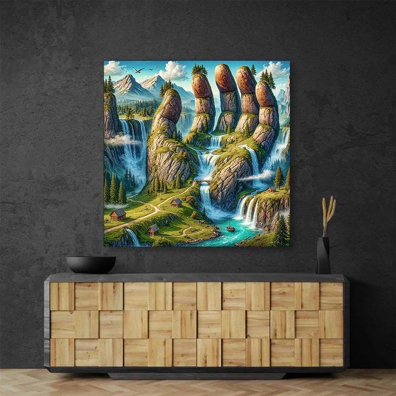 5D Diamond Painting – Hand der Naturgewalten