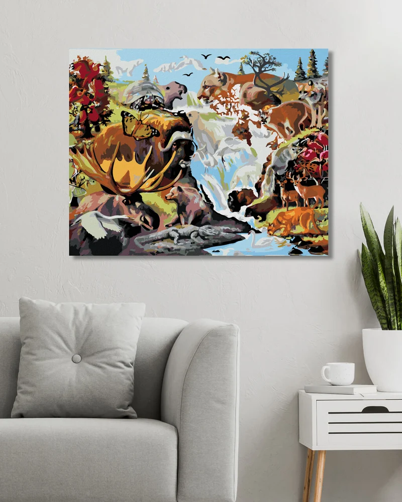 Diamond painting - IN EINEM GEMÄLDE VERSTECKTE TIERE (D. RUSTY RUST)