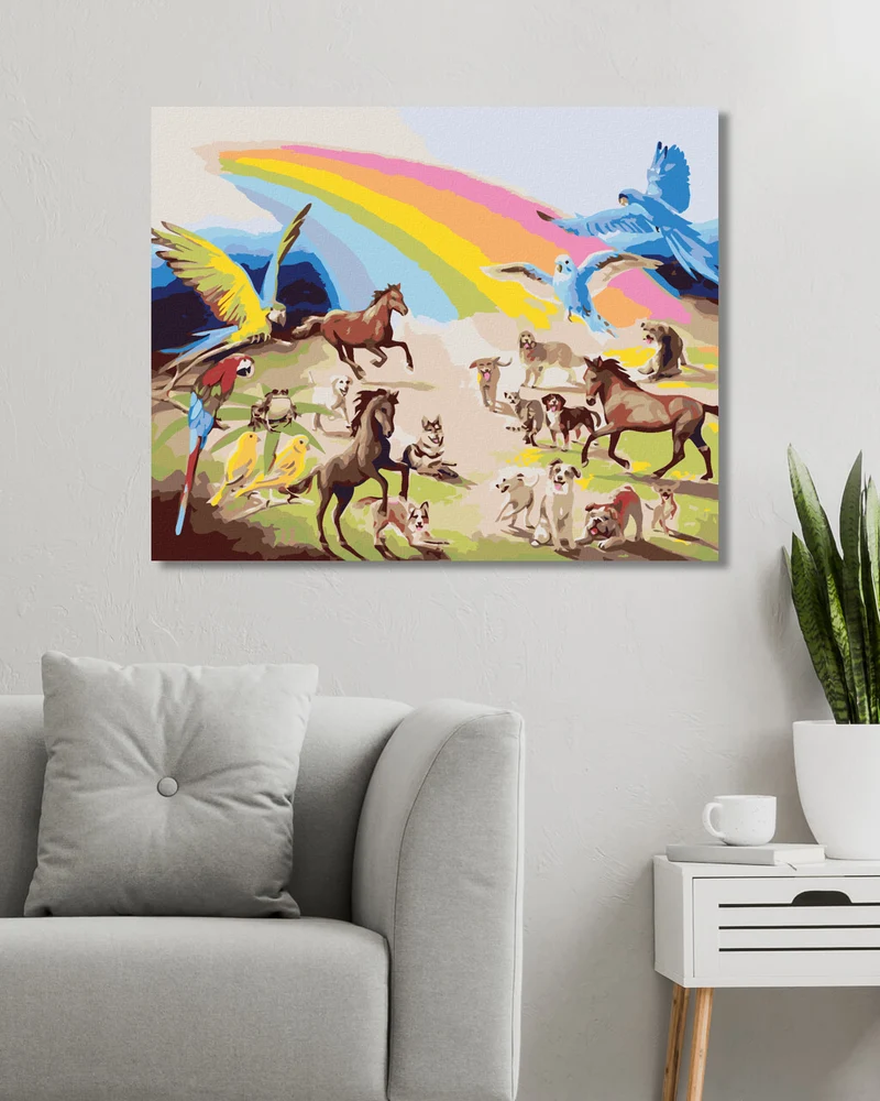 Diamond painting - TIERE UND REGENBOGEN (D. RUSTY RUST)