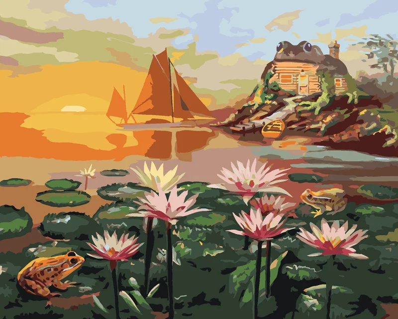 Diamond painting - FROSCHHAUS (D. RUSTY RUST)
