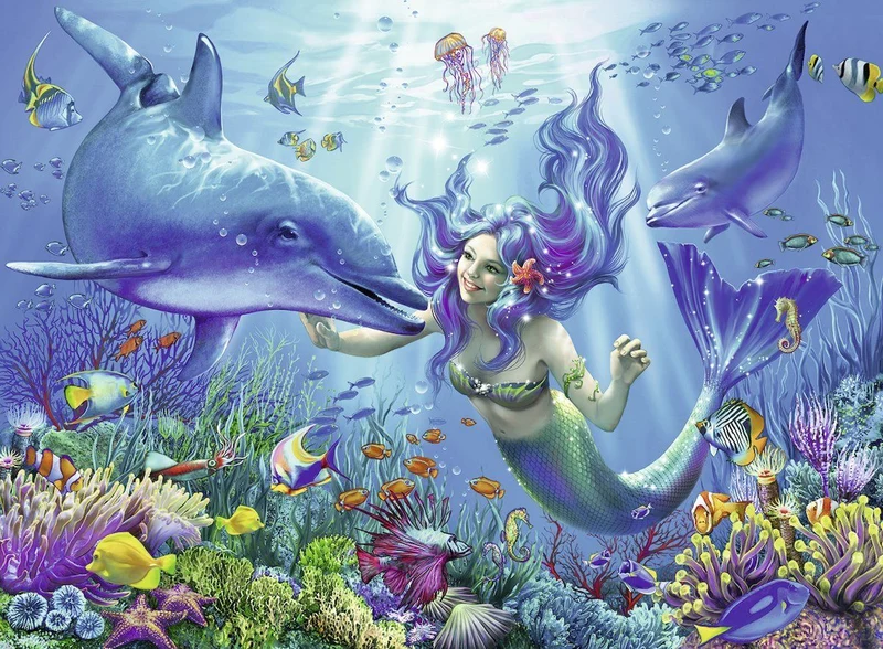 Mermaid And Dolphin PIX-275