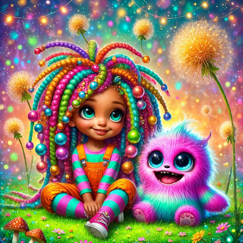5D Diamond Painting – Funkelfreunde im Zaubergarten