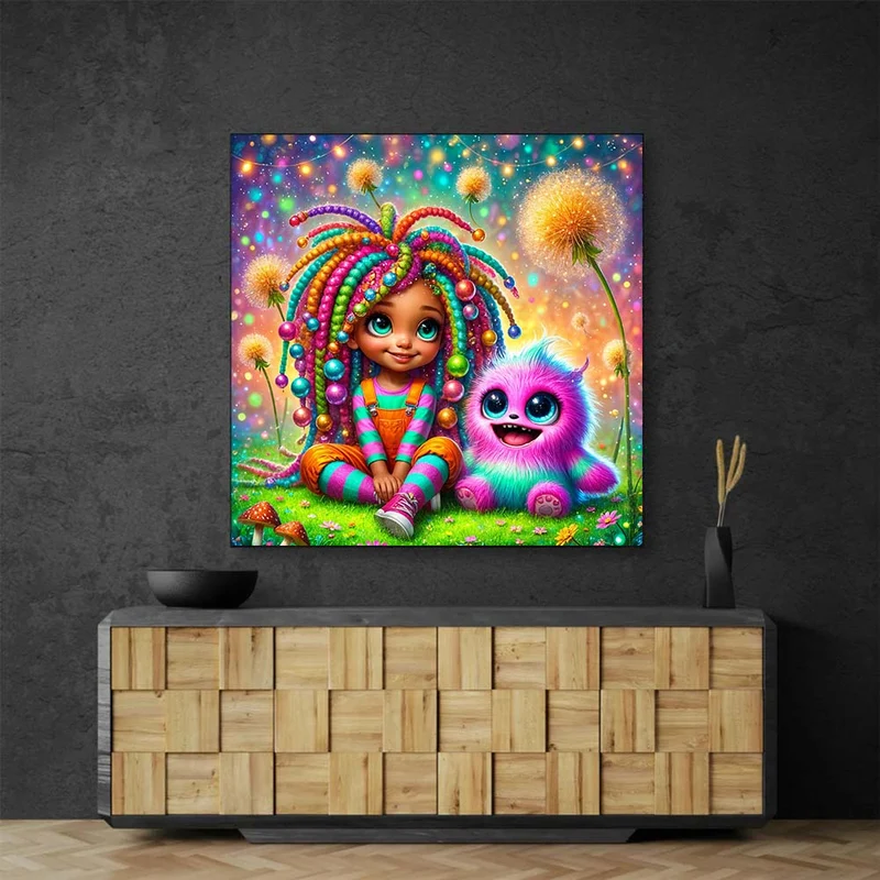 5D Diamond Painting – Funkelfreunde im Zaubergarten