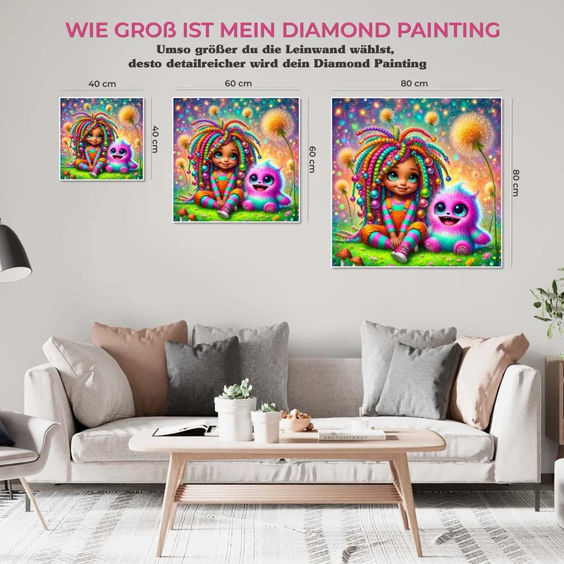5D Diamond Painting – Funkelfreunde im Zaubergarten