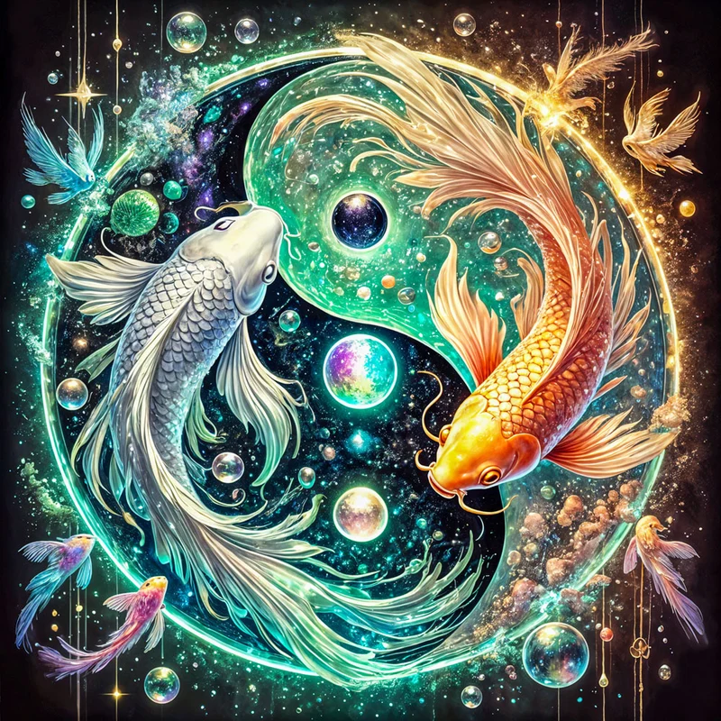 5D Diamond Painting – Tanz der Koi im Sternenzirkel
